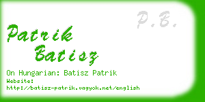 patrik batisz business card